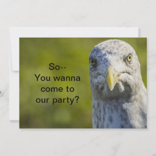 Invitation Ancien Mouette Cranky (Ajouter Votre Propre Texte)