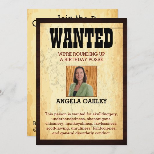 Invitation Ancien Ouest 60e anniversaire 🤠 affiche Recherché (Devant / Derrière)