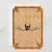 Invitation Ancien parti Vintage d'Halloween (Dos)