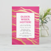 Invitation Ancien, plus sage, plus chaud rose & Faux Or (Debout devant)