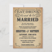 Invitation Ancien poster de l'Ouest style mariage rustique In (Devant)