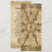 Invitation Ancien Rose Compass (Devant / Derrière)