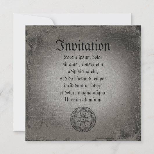 Invitation Ancien Rose Compass (Dos)