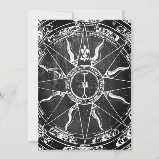Invitation Ancien Rose Compass (Devant)