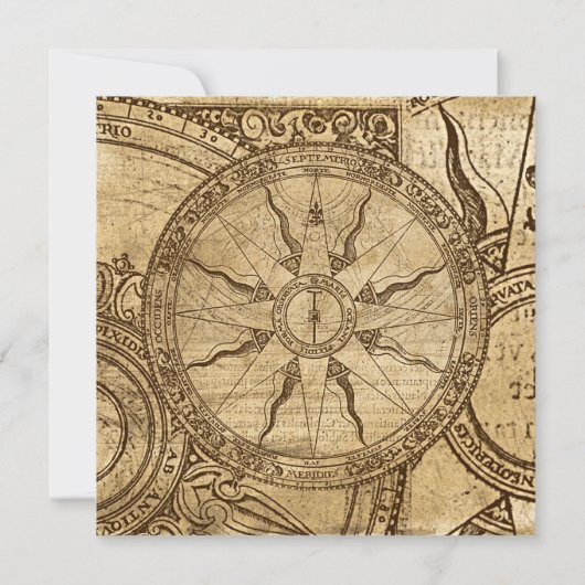 Invitation Ancien Rose Compass (Dos)