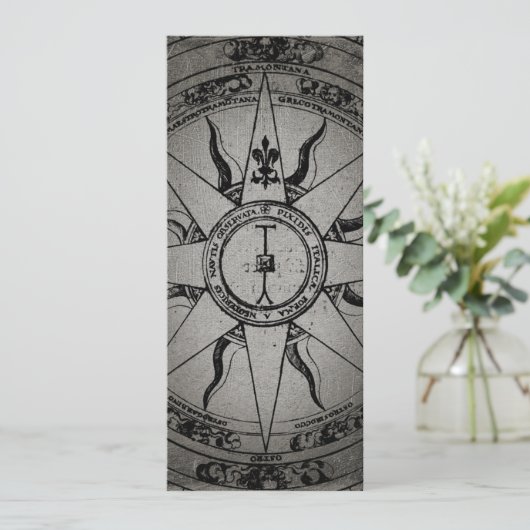 Invitation Ancien Rose Compass (Debout devant)