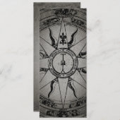 Invitation Ancien Rose Compass (Devant / Derrière)