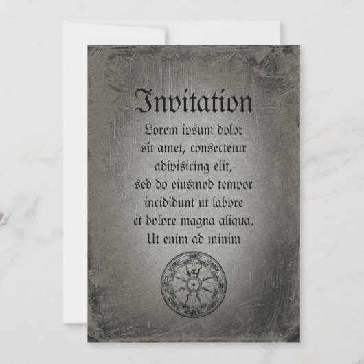 Invitation Ancien Rose Compass (Dos)