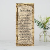 Invitation Ancien Rose Compass (Debout devant)