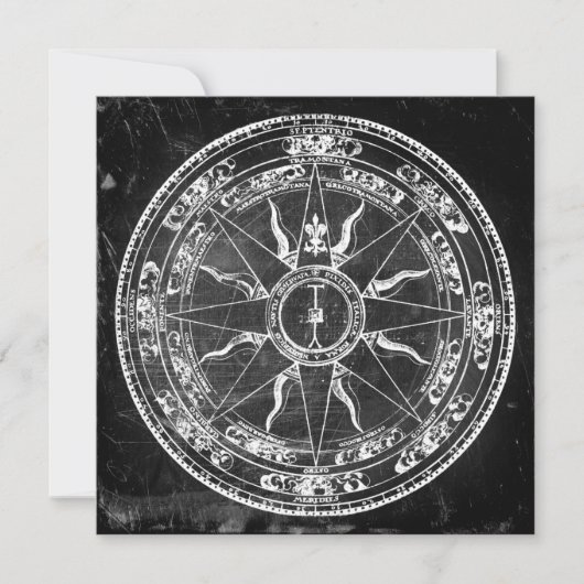 Invitation Ancien Rose de Compass (Devant)