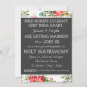 Invitation Ancien Rose de pays Chintz Mariage (Devant)