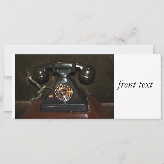 Invitation Ancien téléphone Vintage (Devant)