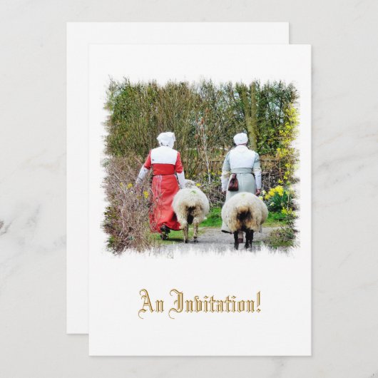 INVITATION ANCIENNE ANGLETERRE-ROYAUME-UNI (Devant / Derrière)