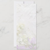 Invitation Ancienne dentelle aux fleurs violettes et blanches (Dos)