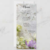 Invitation Ancienne dentelle aux fleurs violettes et blanches (Devant)