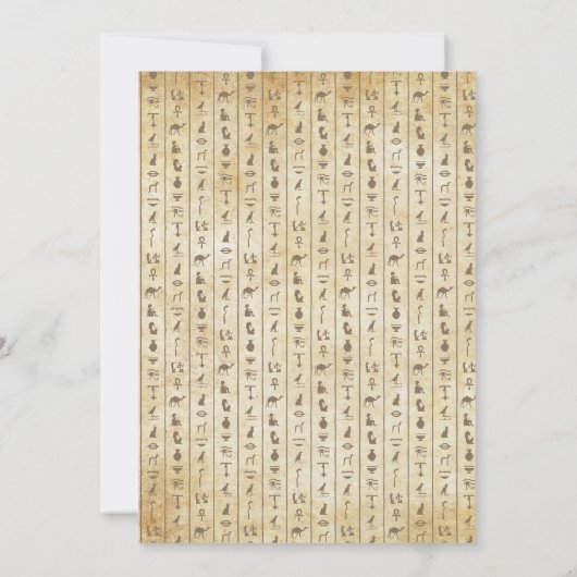 Invitation Ancienne Egypte (Dos)