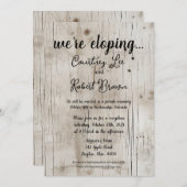 Invitation Ancienne Elopement Birchwood (Devant / Derrière)