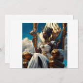 Invitation ancienne femme africaine-égyptienne (Devant / Derrière)