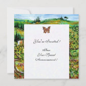 Invitation ANCIENNE FERME EN PAYSAGE TOSCANE VERTE Rustique (Dos)
