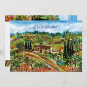 INVITATION ANCIENNE FERME, OLIVIERS DANS LE PAYSAGE TOSCANE (Devant / Derrière)