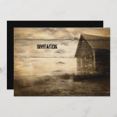 Invitation ancienne ferme primitive de l'ouest cabine (Devant / Derrière)