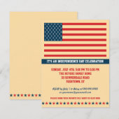 Invitation Ancienne fête de l'indépendance de la gloire Verti (Devant / Derrière)