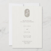 Invitation Ancienne fortune, cheval équestre code QR mariage (Devant)