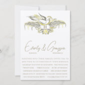 INVITATION ANCIENNE FORTUNE, OISEAUX D'AMOUR, (Devant)