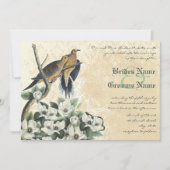 INVITATION ANCIENNE FORTUNE, OISEAUX D'AMOUR, (Devant)