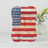 Invitation Ancienne gloire Stars Stripes drapeau américain en (Debout devant)