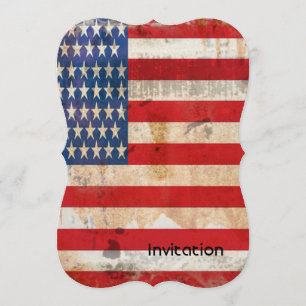 Invitation Ancienne gloire Stars Stripes drapeau américain en