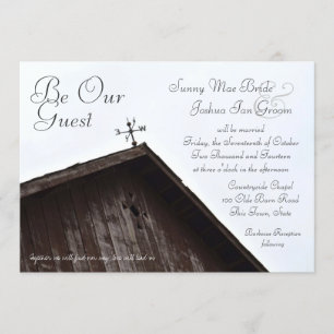 Invitation Ancienne grange rustique Weathervane