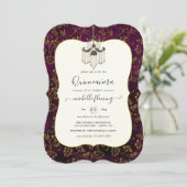 Invitation Ancienne or Elégance Quinceañera (Debout devant)