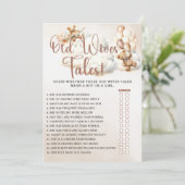 Invitation ANCIENNES ÉPOQUES TAILLES Baby shower Jeu mignonne (Debout devant)