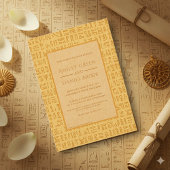 Invitation Ancient Egypt Hieroglyphic Motifs Egyptian Wedding