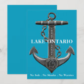 Invitation Ancrage en détresse du lac Ontario pirate nautique (Devant / Derrière)