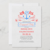 Invitation Ancrage nautique vintage plage (Devant)