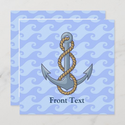 Invitation Ancre avec corde (Devant / Derrière)