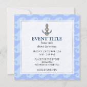 Invitation Ancre avec corde (Dos)