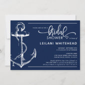 Invitation Ancre blanche marine Marine (Devant)