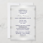 Invitation Ancre bleu marine Fête des mariées Silver Wt BG V (Dos)