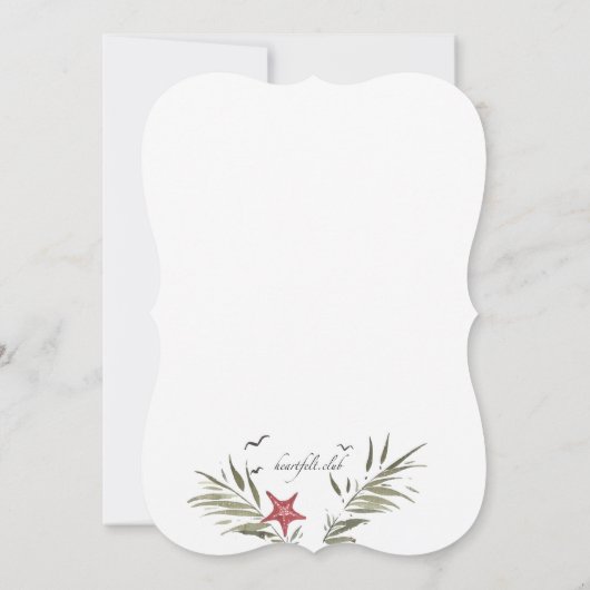 Invitation Ancre bleue (Dos)