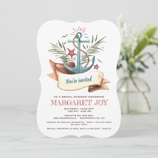 Invitation Ancre bleue (Debout devant)