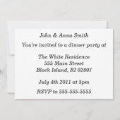 Invitation Ancre Bleue Ajouter Texte/Photo (Dos)