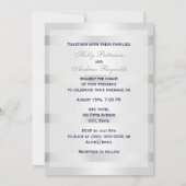 Invitation Ancre Bleue Argent Blanc Marine Vine Monogramme 33 (Dos)