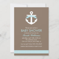 Ancre bleue Baby shower nautique