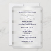 Invitation Ancre bleue marine Argent Wt BG V Mariage (Dos)