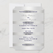 Invitation Ancre bleue marine Argent Wt BG V Mariage T (Dos)