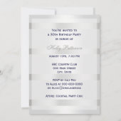 Invitation Ancre Bleue Marine Nautique Argent Wt BG V Anniver (Dos)