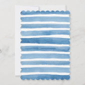 Invitation Ancre bleue pour save the date. Mariage sur yacht  (Dos)